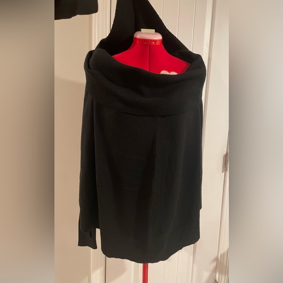 Nicholas K Black Wool Hooded Cowl Neck Long-sleeve Grunge / Punk Sweater - Picture 4 of 11